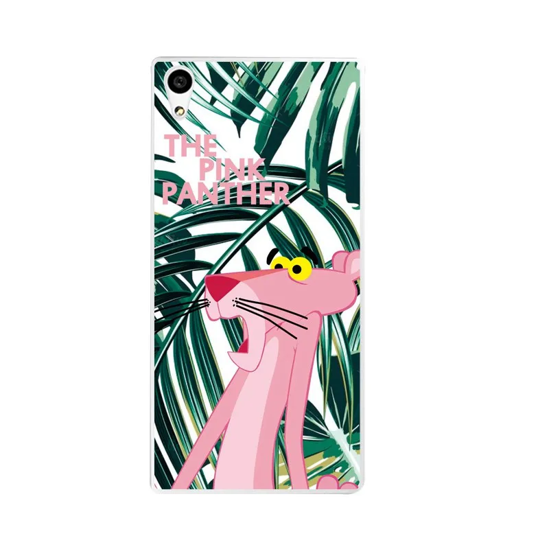 Feather Soft Clear TPU Phone Case For Sony Z2 Z3 Z4 Z5 C3 C4 C5 Coque Fundas Printed Pink Panther Silicone Cover Free Shipping | Мобильные