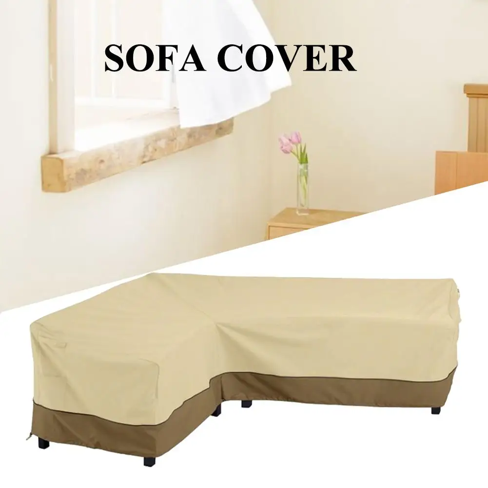 

Waterproof L Shape Corner Outdoor Sofa Cover 264x210CM Rattan Patio Garden Furniture Protective Cover All-Purpose Dust Covers