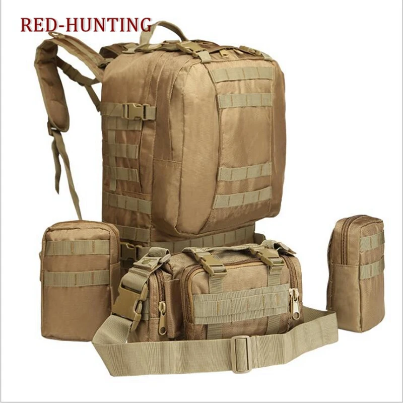 

Outdoor Travel Backpack Hunting Hiking Large Capacity 50L Men Military Rucksacks Tactical Assault Pack Combat Trekking Bag