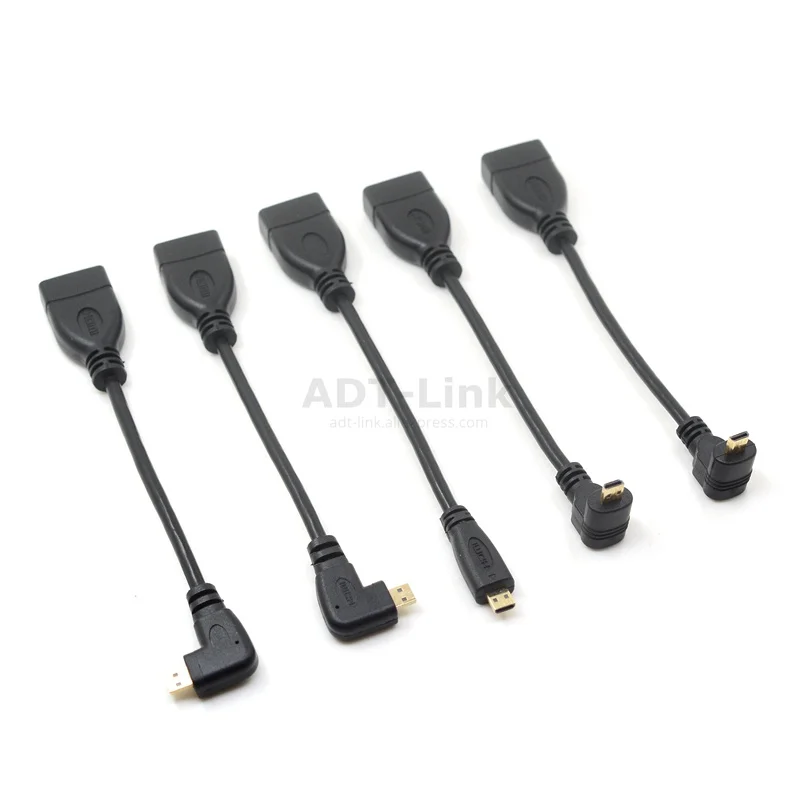 Вверх вниз правый левый Угловой Micro HDMI в фоторазъем 10 см для HDTV Тип D hdmi micro угол