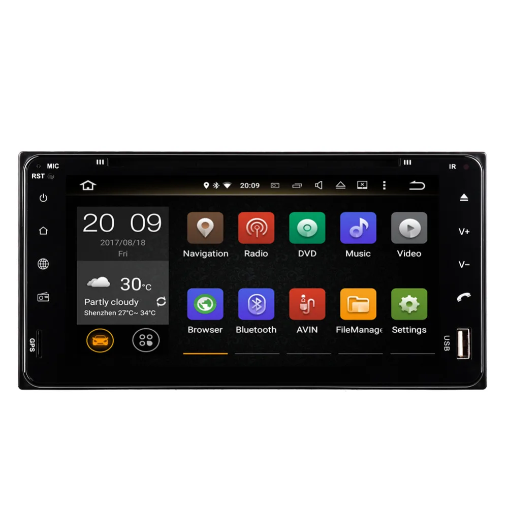 8 ядер Android 0 Автомобильный CD dvd плеер универсальная модель для Toyota Fortuner Corolla Vios Yaris
