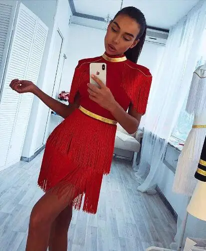 Celebrity Eleagnt Sexy Black Red White Dress Night Club Fashion Bodycon Evening Party Women Dresses | Женская одежда