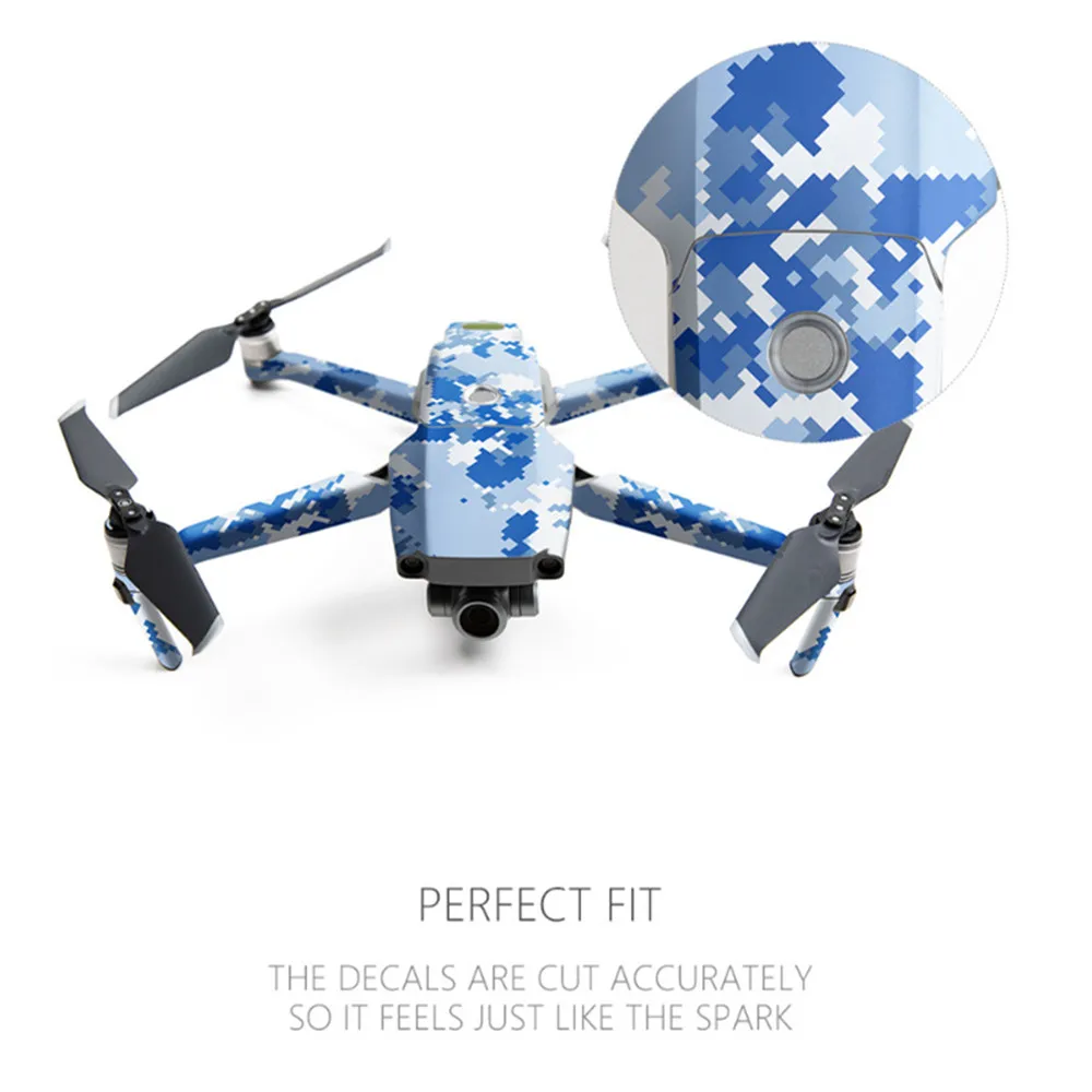 5 цветов PGYTECH DJI Mavic 2 наклейка в виде акулы на корпус дрона самолета клеящаяся кожа