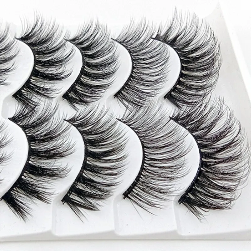 5 Pairs Mix Styles Natural False Eyelashes Fake Lashes Long Makeup 3D Mink Eyelash Extension for Beauty | Красота и здоровье