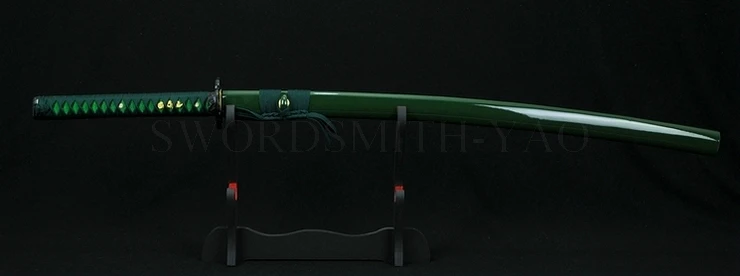 Японский Samurai Saya Hanbon Forge высокое качество 1060 острое лезвие зеленый густой твердый