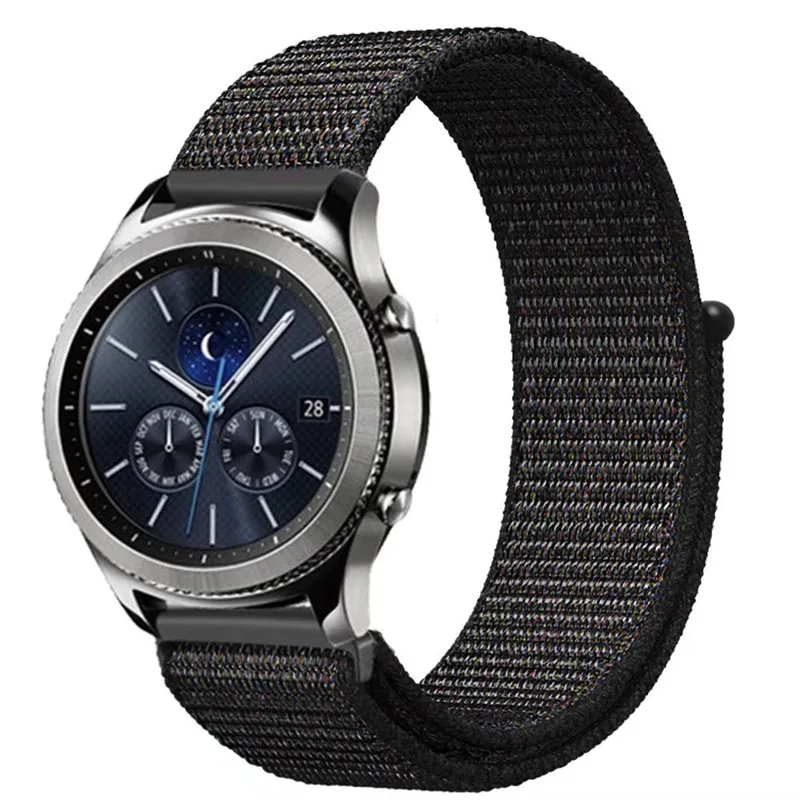 Ремешок нейлоновый спортивный для Samsung Gear S3 S2 Frontier Classic прочный тканевый браслет