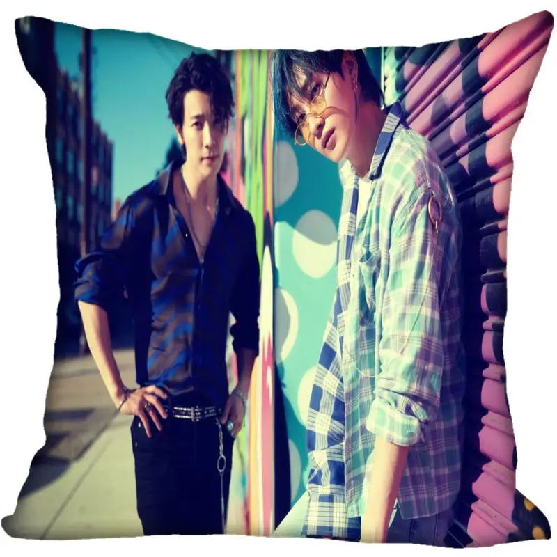 2 Корея-поп Super Junior печать квадратный шелк атласные наволочки 35x35 см, 40x40 см одна сторона напечатано настроить ваш образ подарок - Цвет: 2