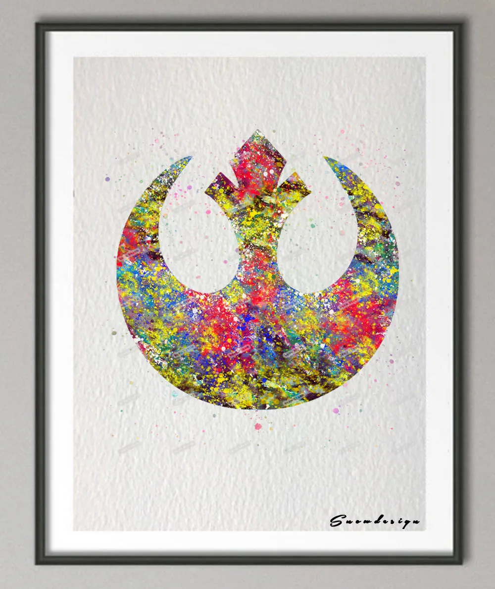 DIY Rikivity Rebel Logo постер печать картин холст живопись настенное искусство украшение