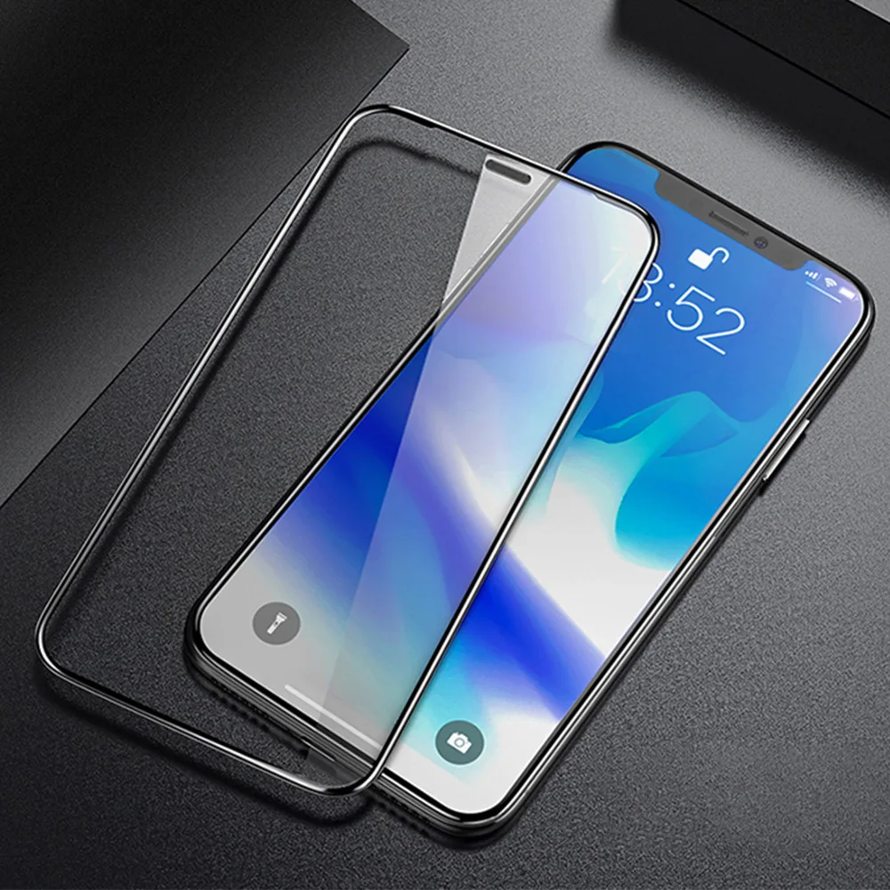 KISSCASE 3D Tempered Glass For iPhone X XS XR 7 8 Plus Full Coverage Phone Screen Protector 6 6s Silk Film | Мобильные телефоны и
