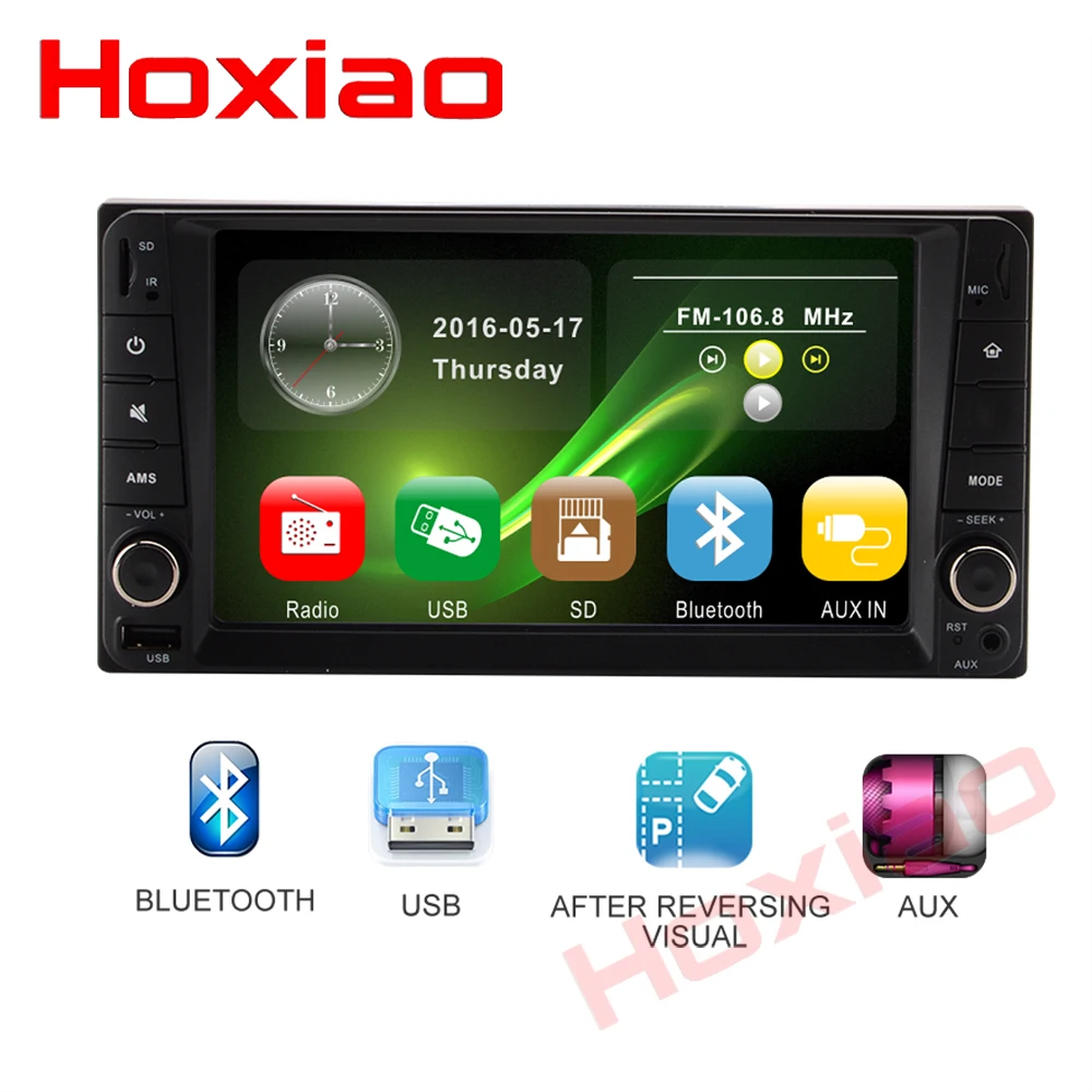 2din автомобильный MP5 без dvd плеера для Toyota 20*10 см Bluetooth 7 дюймов сенсорный экран SD FM MP4