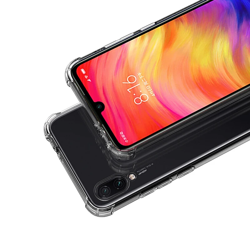 1000PCS Shockproof Soft Case For Xiaomi Redmi Note 7 Pro 6 5 Plus S2 6A 5A 4X Prime Anti-Knock Clear Transparent Silicone Cover |