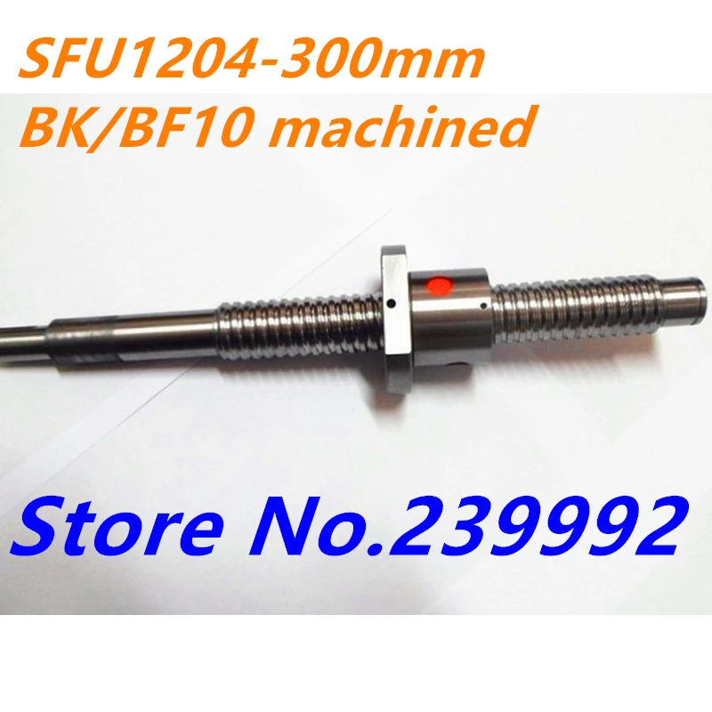 Шариковый винт SFU1204 L300 мм + 1 шт. шариковая винтовая гайка для стандартной обработки CNC и BK/BF10|ball screw pitch|ball cncball |