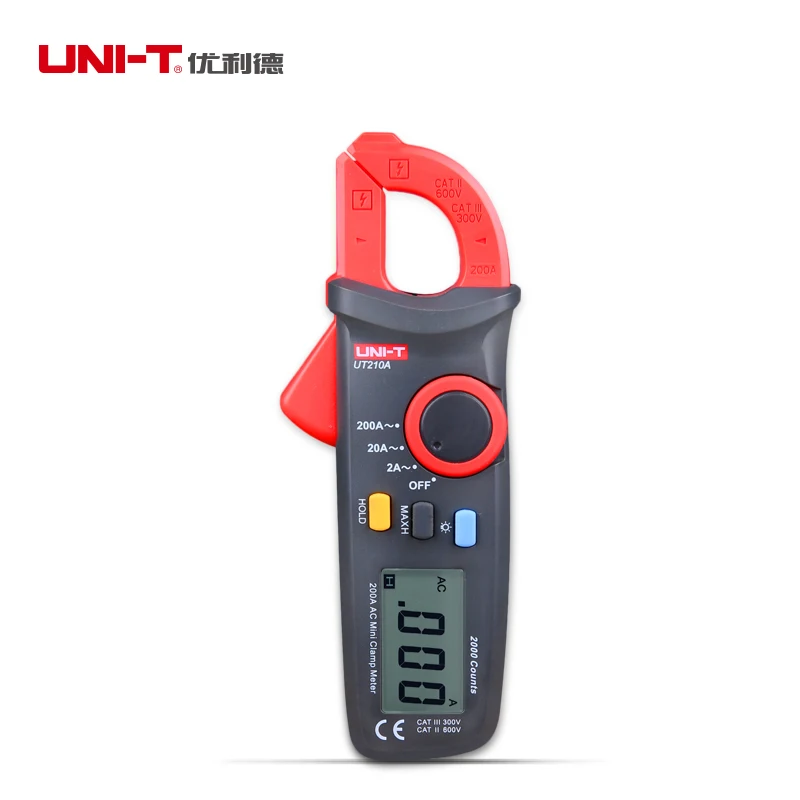 UNI-T UT210 серия Мини цифровые клещи AC/DC Ток Напряжение True RMS Авто Диапазон VFC емкость Бесконтактный мультиметр