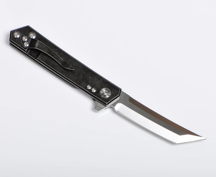 D2 blade TC4 titanium alloy handle Ball bearing system folding knife outdoor camping survival tool tactical pocket EDC knives |