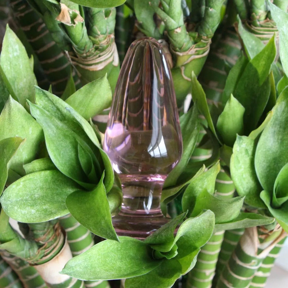 YEMA Glass Anal Plug Pink Transparent Butt Sex Toys for Men Gay Couple Prostate Massager Smooth Touch Adult Products |