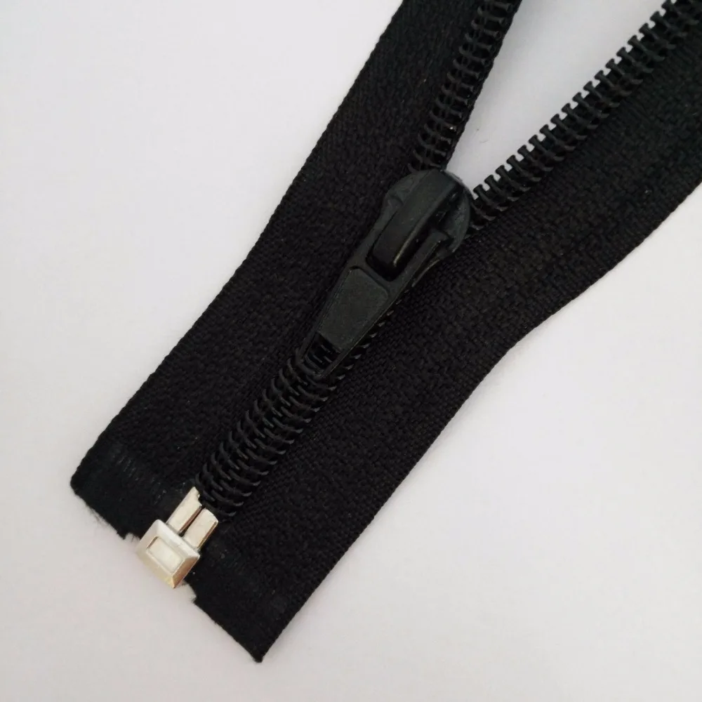 XUNZHE 5Pcs Black 30-180cm Zippers Open End Zipper Nylon Zipper for Sewing Garments Long coat Down Jacket DIY Sewing Accessories images - 6