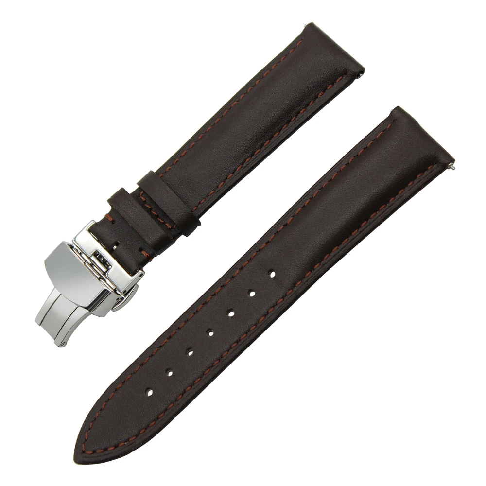 Ремешок для часов Tissot T035 PRC 200 T055 T097 натуральная кожа быстросъемный браслет с