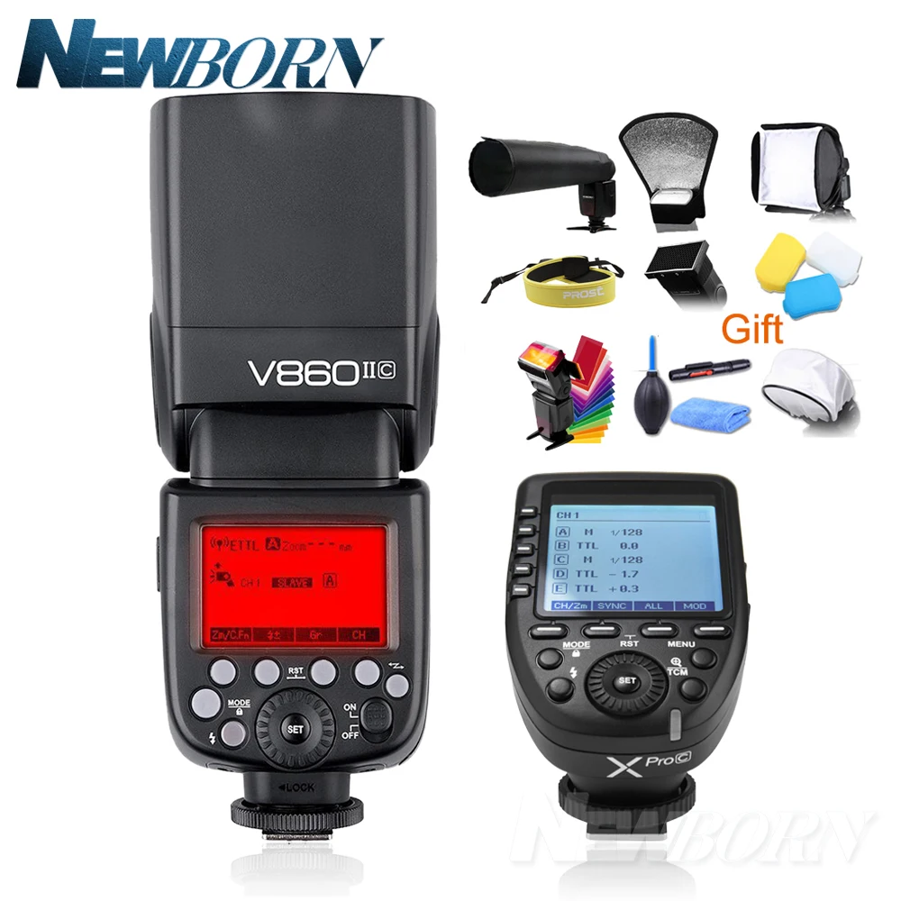 Godox V860II C V860IIC Speedlite GN60 HSS 1/8000s TTL вспышка + Xpro беспроводной триггерный передатчик