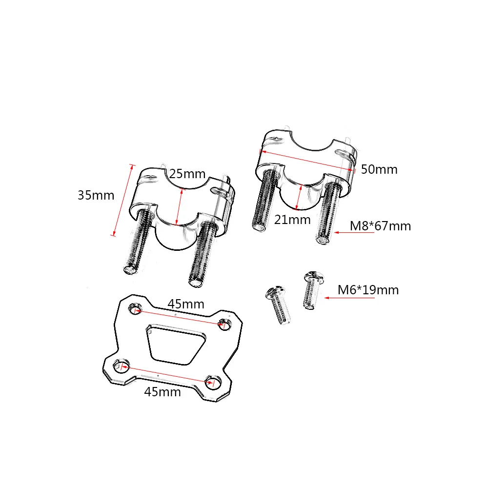Для YAMAHA MT07 FZ07 Руль Riser Mount Clamp MT FZ 07 мото клетка Tracer 700 Raiser 25 мм Up Adapter 2014 2015 2016