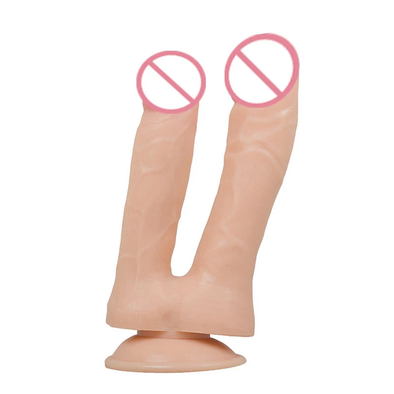 Двойной головкой большого размера зимнее большое длинное Dildos Анальная пенис