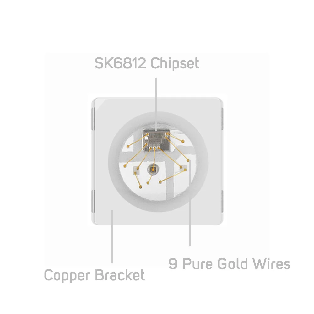 10 шт.-100 шт. SK6812 5050/3535 RGB пикселей SMD(аналогично WS2812B) индивидуально адресуемый цифровой полноцветный светодиодный чип DC5V
