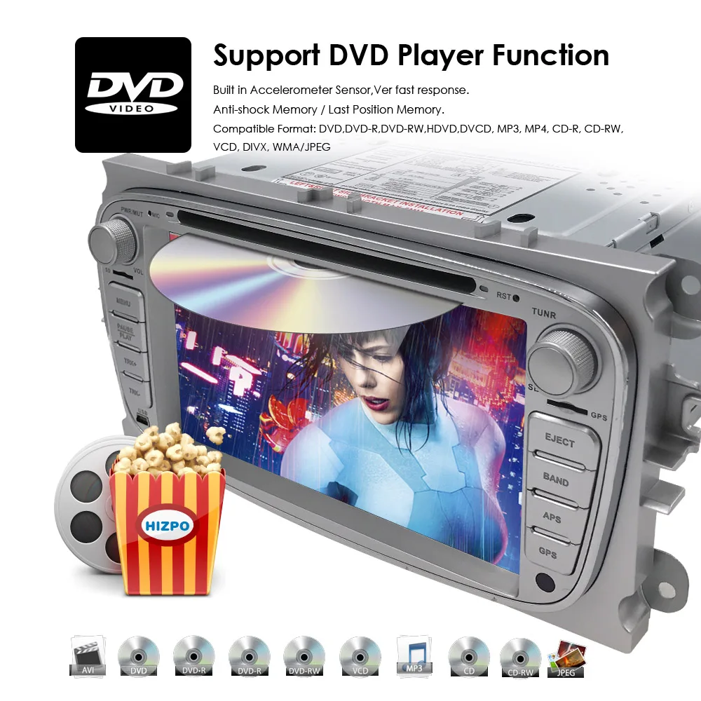 Ossuret 2Din автомобильный радиоприемник Android 9 для FORD/Focus/S-MAX/Mondeo/C-MAX/Galaxy Автомобильный мультимедийный видео dvd-плеер gps USB DVR wifi FM/AM