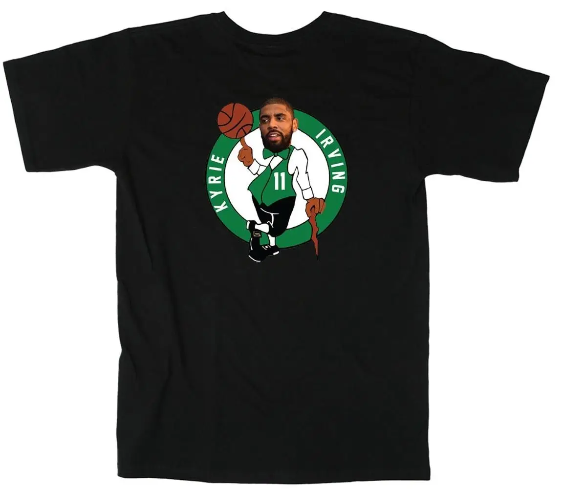 Черная футболка с логотипом Kyrie Irving хипстерские футболки летняя мужская