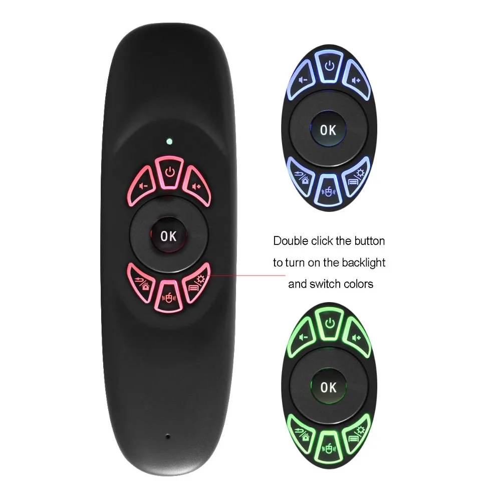 C120 RGB подсветка Fly air mouse беспроводная клавиатура с подсветкой G64 перезаряжаемая 2 4G
