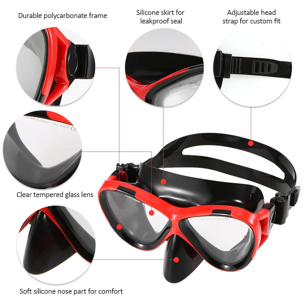 Комплект детских масок Lixada для подводного плавания трубчатая маска снорклинга