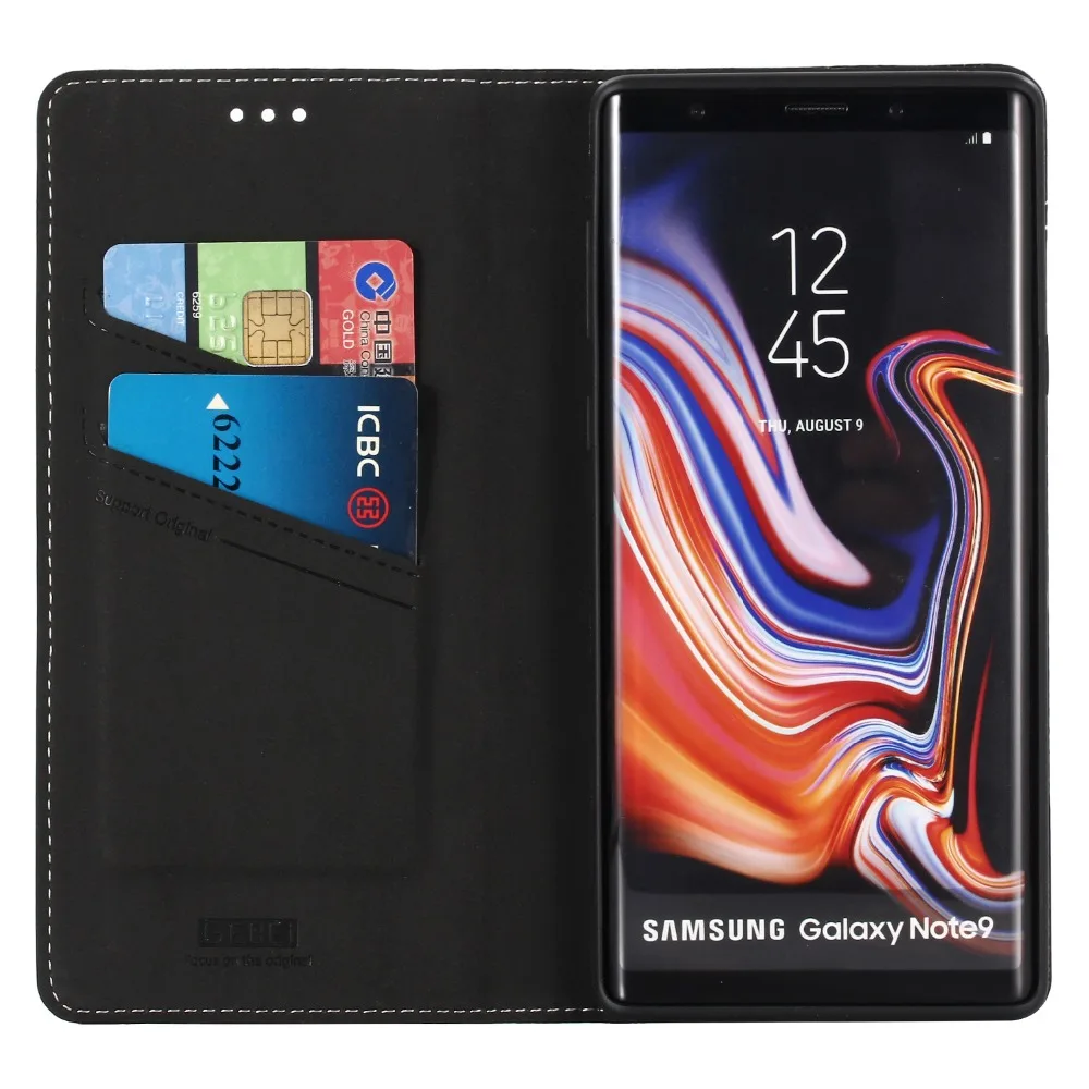 Чехол GEBEI для Samsung Galaxy Note 9 флип-чехол из натуральной кожи кошелек Note9 чехол с