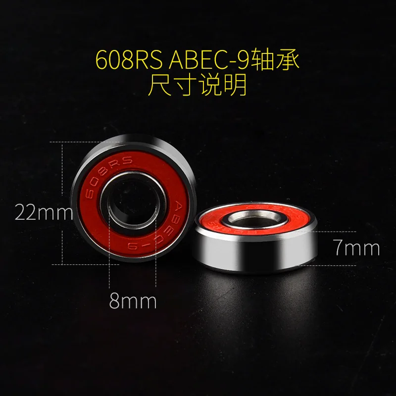 608 2RS шариковый подшипник с красным уплотнением ABEC 7 8X22X7 для скейтборда|Валы| |