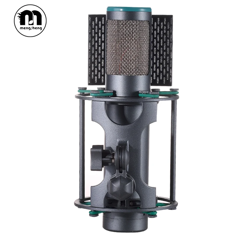 MS New Tank Hot Condenser Microphone Vocal Studio Recording for Computer with Steel Pop Filter Mask/Plastic Shock-proof Mount |