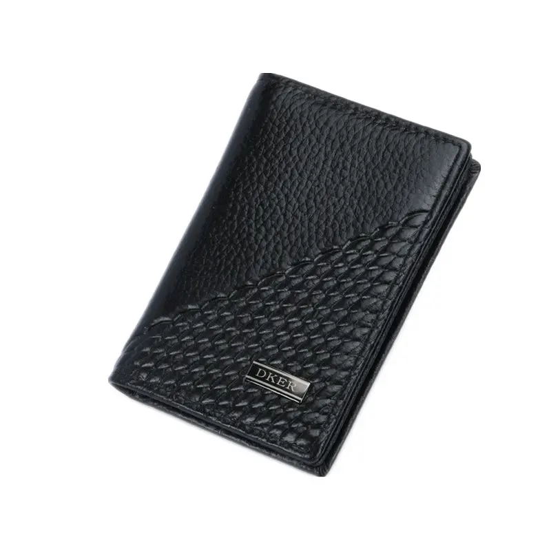 Модные Настоящая кожа Для мужчин визитница коровы карты ID Держатели Бизнес