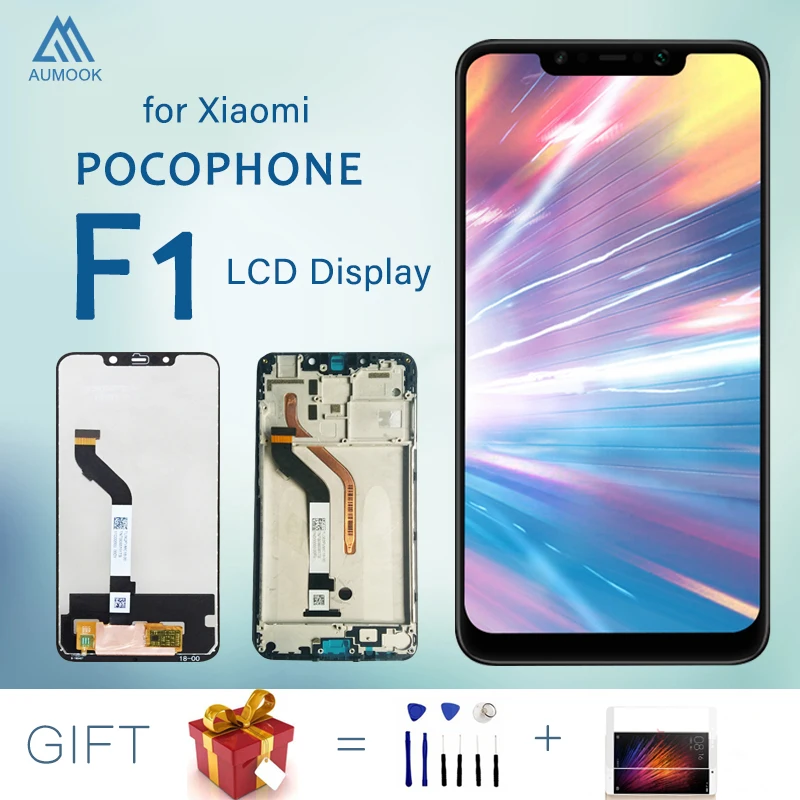 6,18 3,5 дюйма ЖК для XIAOMI Pocophone F1 дисплей кодирующий преобразователь сенсорного экрана в сборе для Pocophone F1 Замена ЖК-экрана