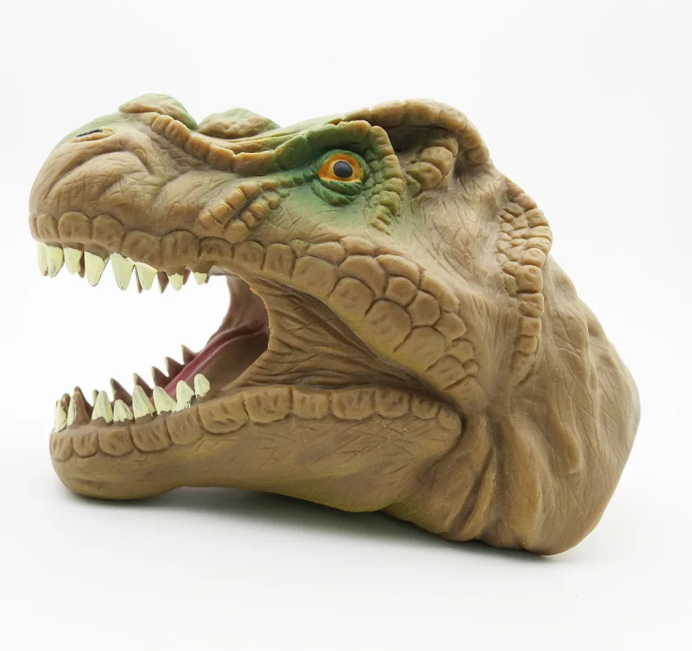 Акула динозавр тираннозавр рекс крокодил руку кукольные перчатки мягкий винил