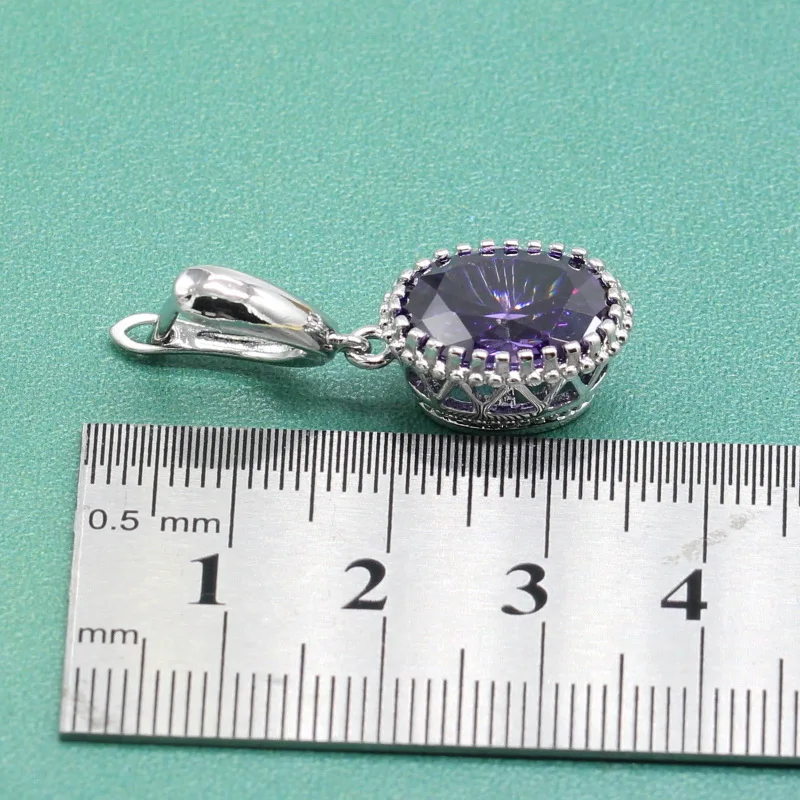 Fashion Women's 925 Silver Drop Earrings Korean Christmas With Stone Purple Crystal 2018 Daily Jewelry | Украшения и