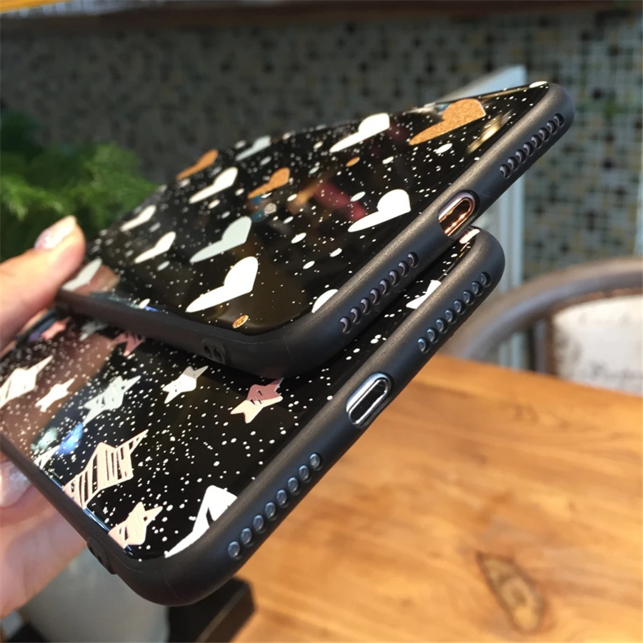 Симпатичный мультфильм звезда Сердце чехол для телефона Iphone6 6 S плюс блеск