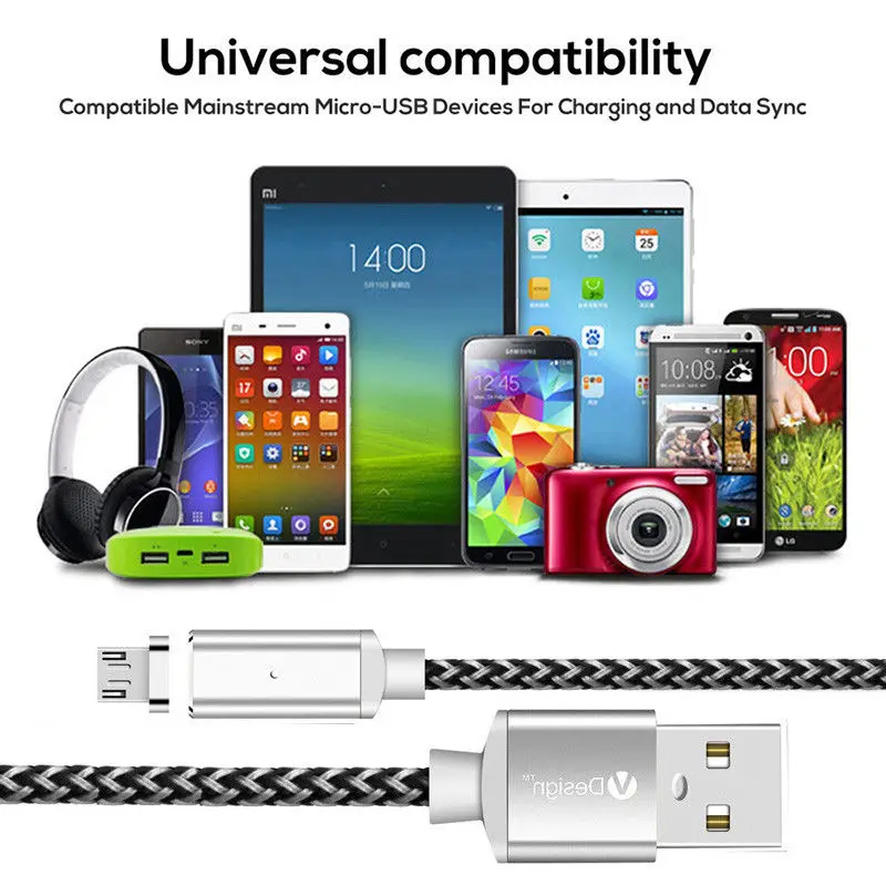 1 м/2 м/3 м 5 В/2 4 А USB Type C/Micro USB/IOS Магнитный кабель C Кабель адаптер для быстрой