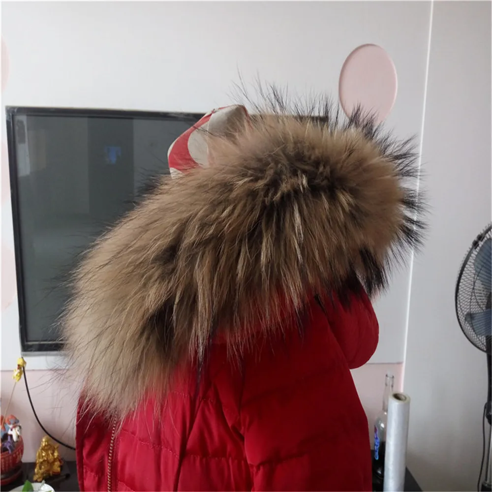 natural raccoon Прямая поставка с фабрики, отделка из натурального меха енота для капюшона, съемные воротники из меха енота - Цвет: natural raccoon