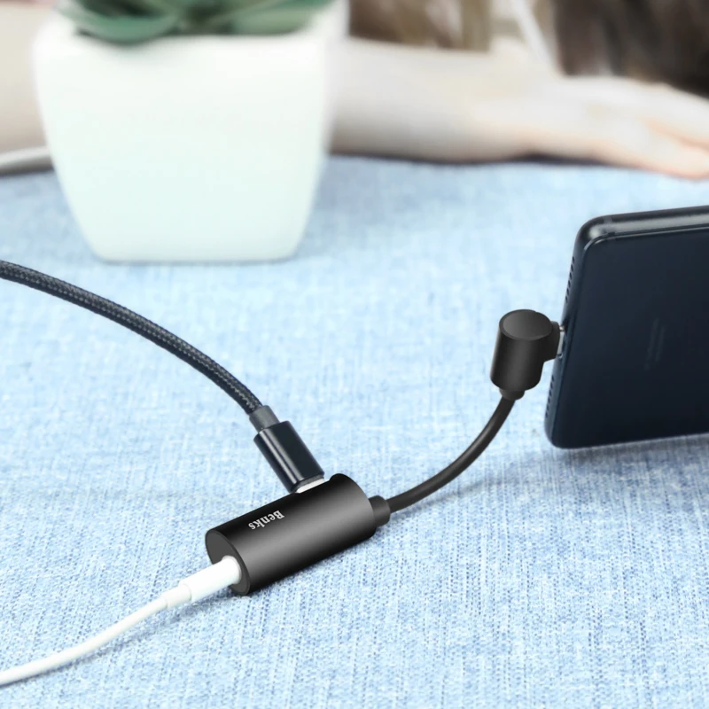 Benks type-C 2 в 1 аудио адаптер для зарядки типа C до 3 5 мм разъем наушников Xiaomi Mi 6 huawei mate