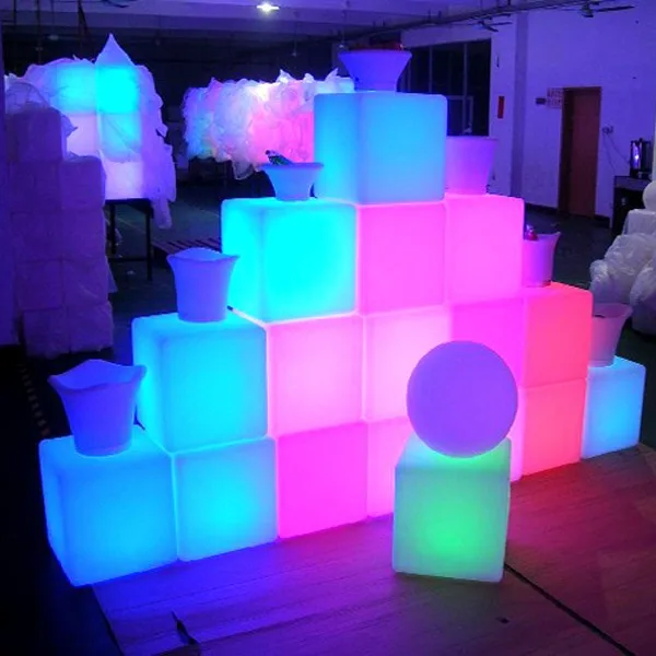 2016 Горячая продажа Многофункциональный 40 см рождественское освещение куб стул