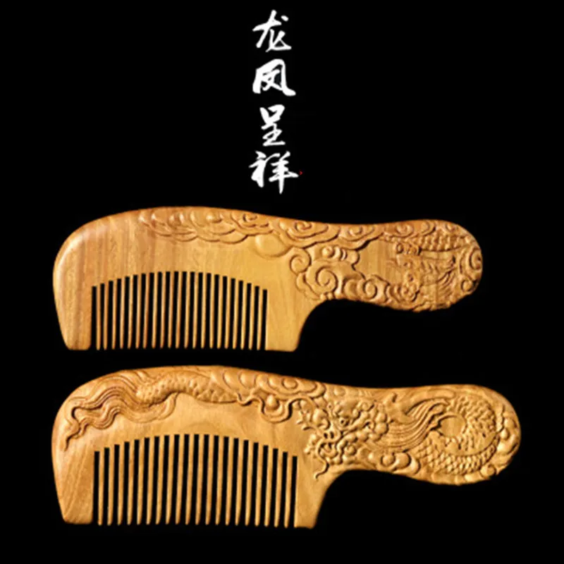 

Professional Health Care Comb Anti-static Massage Natural Green Sandalwood Comb Handmade Wood Hair Brush Wedding/Birthday Gift