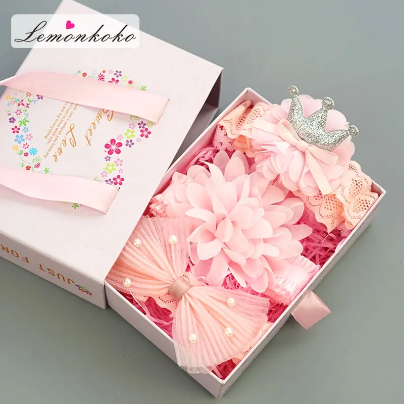 [Lemonkoko] 1Set=3Pcs Baby Girls Hair Clip Big Bow Knot Headwear Party Birthday Present Children Hairband Accessories | Детская одежда