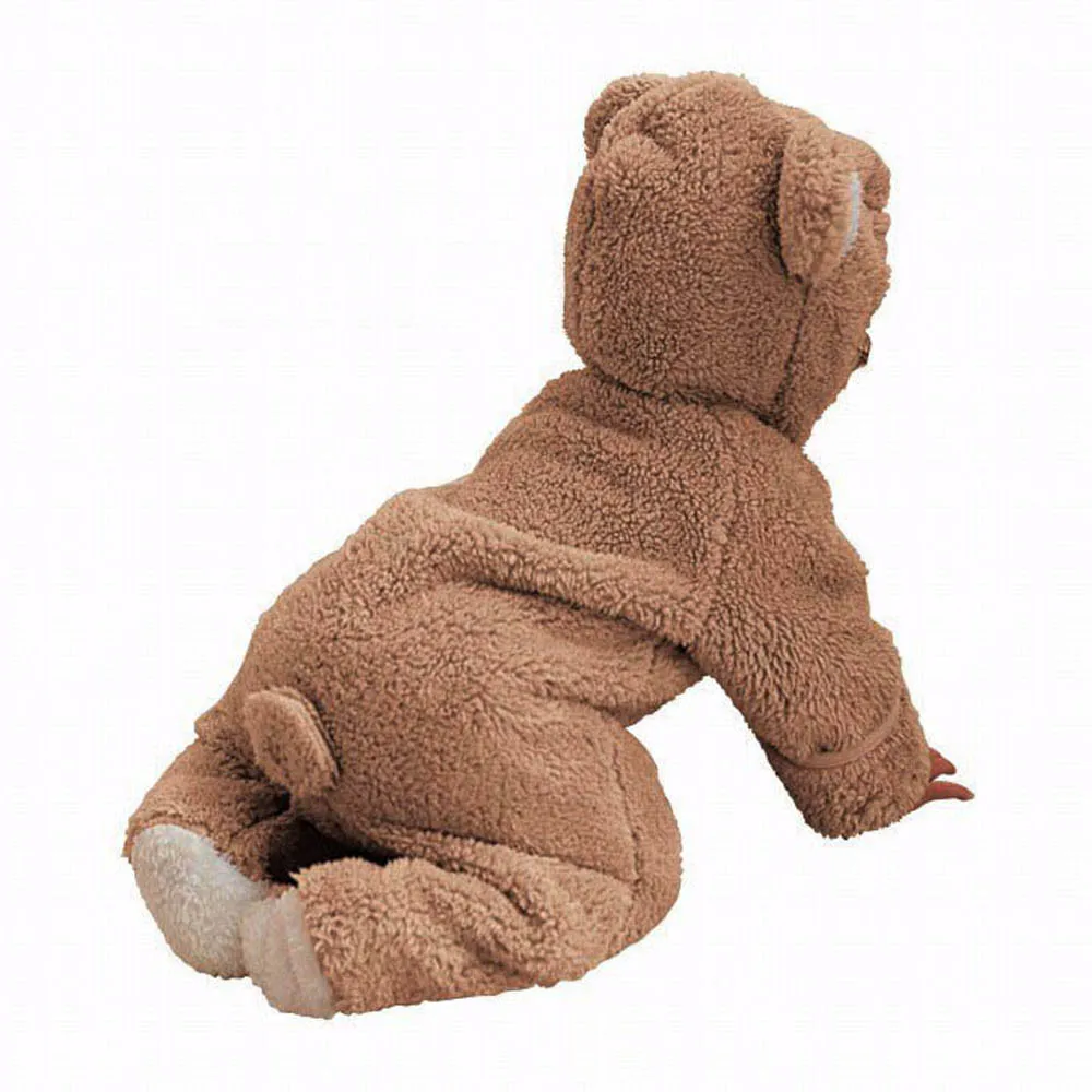 Newest Cute girls boys autumn winter rabbit ear Newborn Baby Boy Girl Thick Footies Hooded Jumpsuit Outfits Clothe warm lovely | Детская