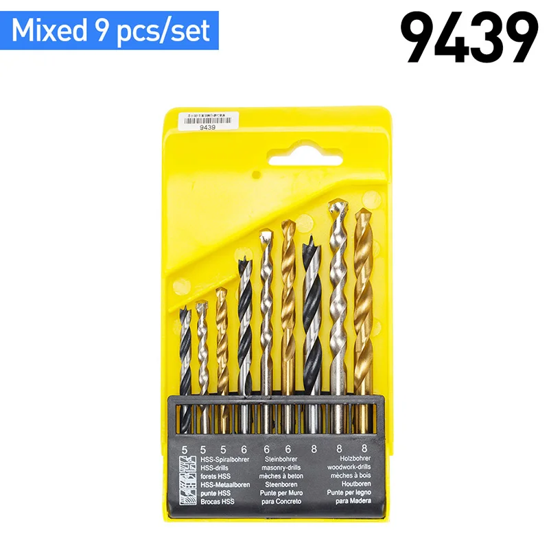 HUHAO Stainless steel turning head high speed steel twist drill bit metal alloy hand drill bit set multi- function set - Цвет: 9439