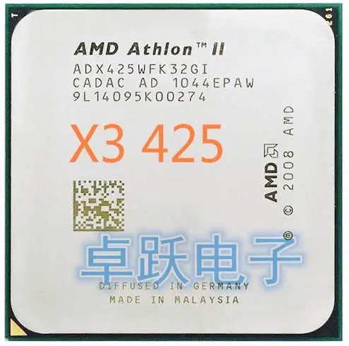 Процессор AMD Athlon II X3 425 2 7 ГГц Кэш-память L2 1 5 МБ разъем AM3 938-pin PGA TDP 95 Вт для