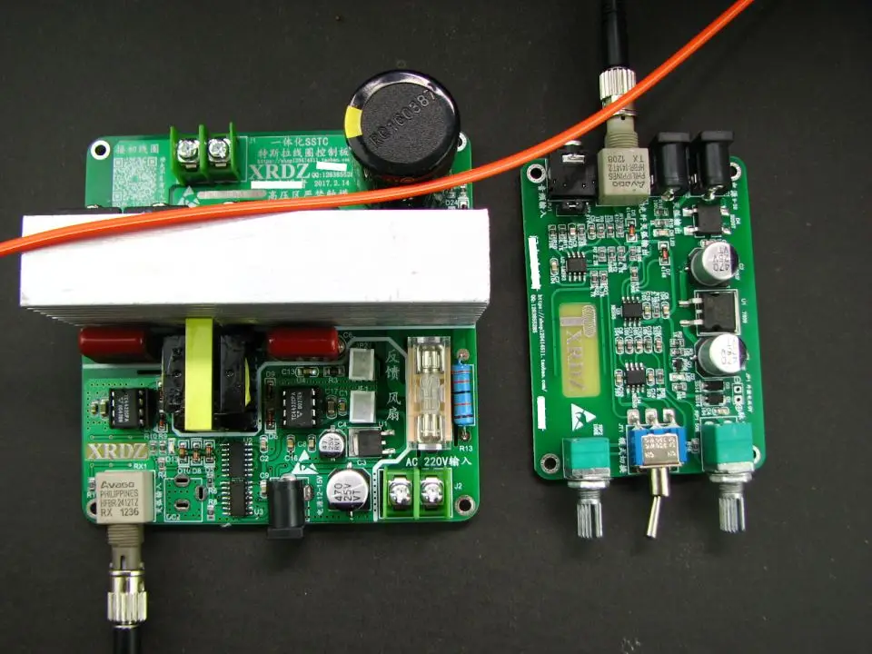 DIY mini SSTC полный мост катушка tesla приводная плата электронная часть волокно