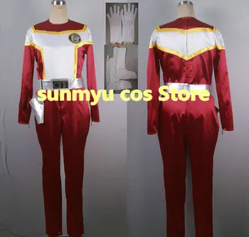 Kousoku Sentai Turboranger Red Turbo Cosplay Costume,Size customizable,Halloween Performance