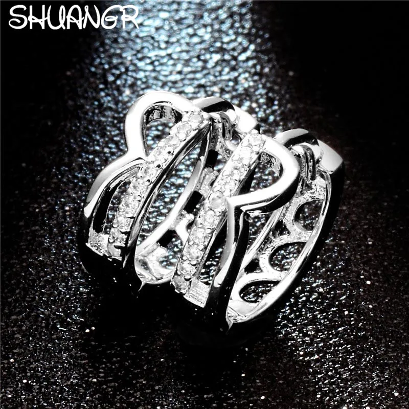 Серьги-гвоздики SHUANGR в стиле унисекс модные ювелирные украшения с кристаллами