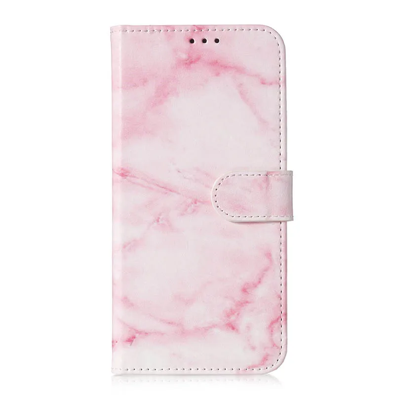 Pink Marble Мрамор кожаный чехол для samsung Galaxy S10e S10 плюс A3 SM-A320F A520 A5 A7 A750F A9 A9s бумажник держатель для карт чехол - Цвет: Pink Marble